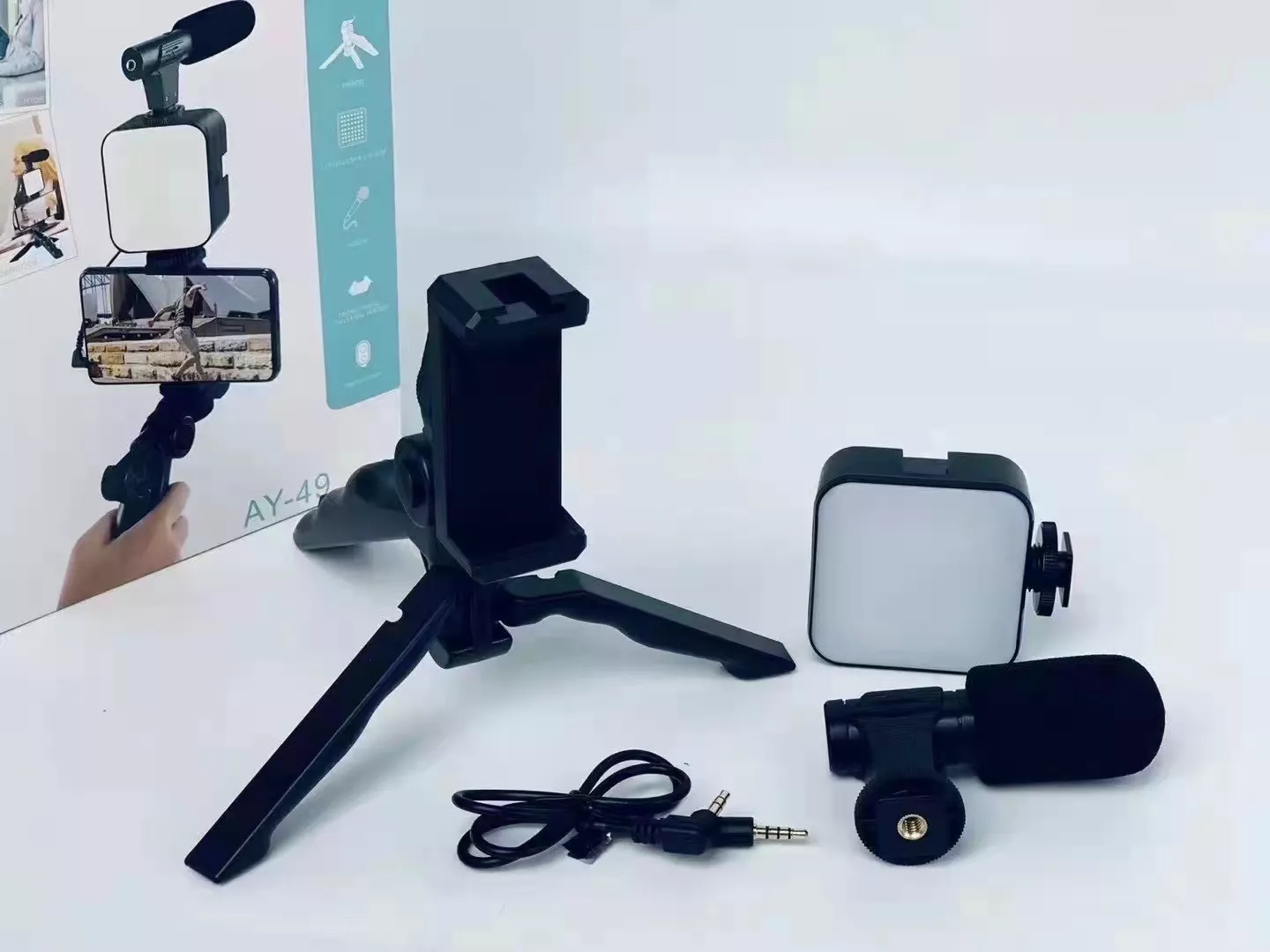 ay-49-video-making-kit-vlogging-tripod-triple-band-light_PD5417