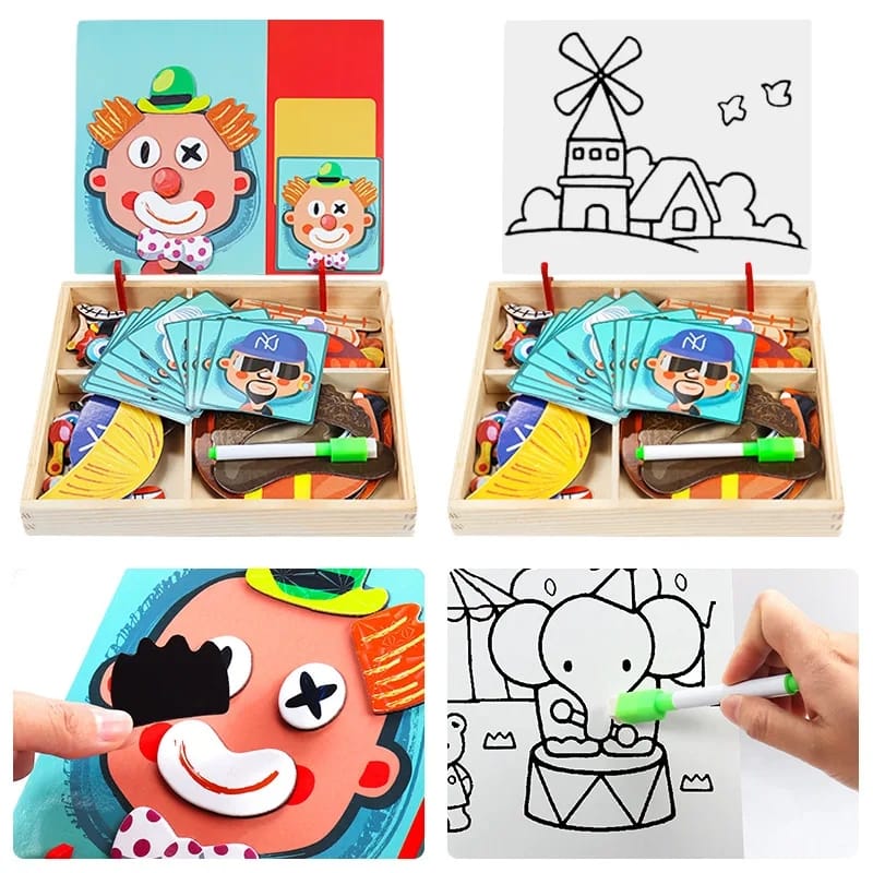 2in1-crazy-face-clown-magnetic-drawing-board-magnetic-facial-features-magnetic-jigsaw-puzzle-changing-wooden-childrens-toys-learning-toy-for-children_PD5879