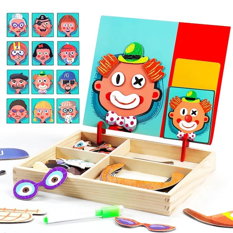 2in1-crazy-face-clown-magnetic-drawing-board-magnetic-facial-features-magnetic-jigsaw-puzzle-changing-wooden-childrens-toys-learning-toy-for-children_PD5879