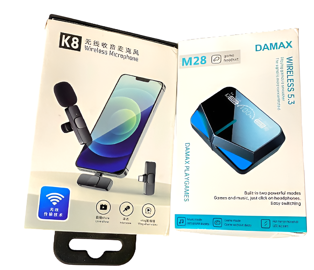 deal-pack-of-2---k8-mic-collar-wireless-microphone-amp-m28-airbuds-tws-wireless-earbuds_PD5215