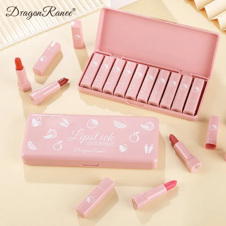 dragon-ranee-10-pieces-velvet-matte-pink-lipstick-set-long-lasting-makeup-waterproof-lip-gloss-for-girls-amp-womens_PD4035