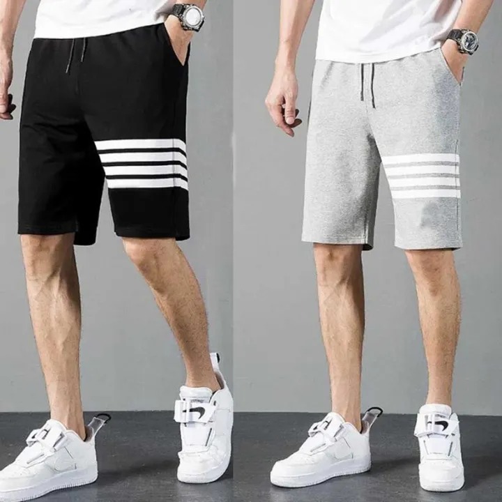 pack-of-2-lining-stripe-style-fashion-short-for-mens-black-amp-grey_PD2035