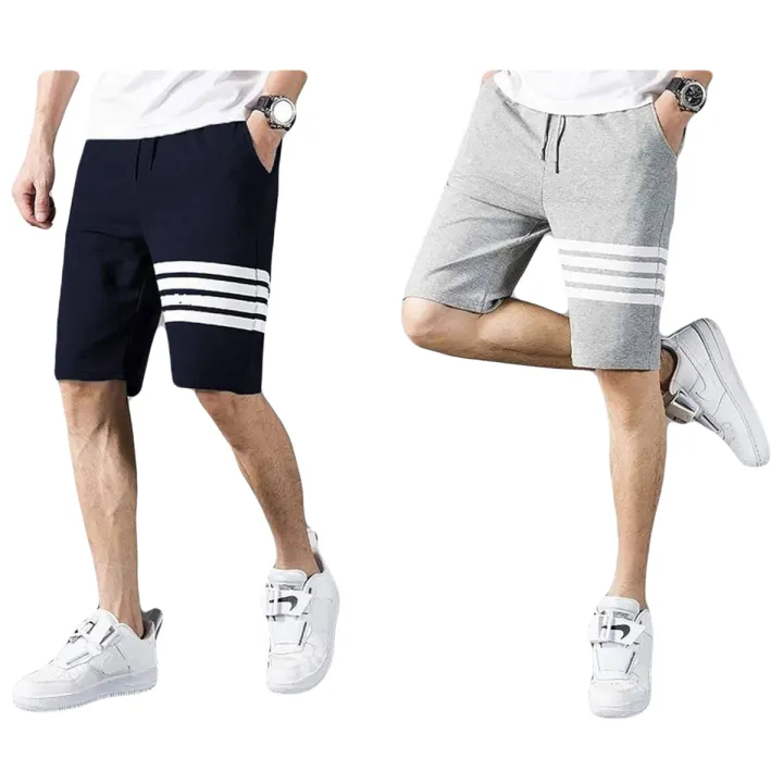 pack-of-2-lining-stripe-style-fashion-short-for-mens-black-amp-grey_PD2035