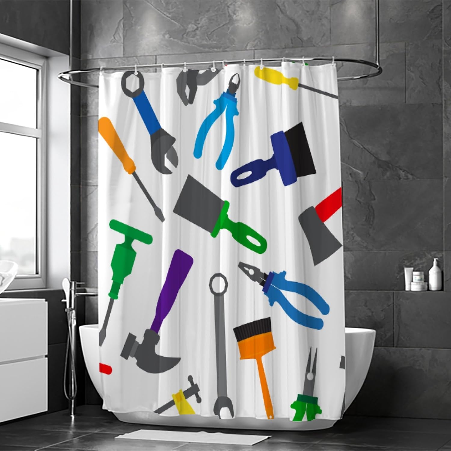 bathroom-shower-curtain-modern-waterproof-with-12-hooksrandom_PD2244