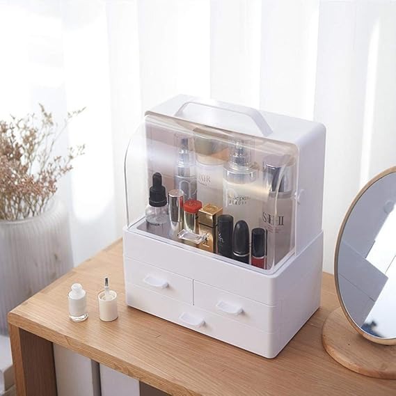 makeup-organizer-modern-cosmetic-white-storage-box-portable-handle-fully-open-waterproof-lid-dust-proof-3-drawers-great-for-bathroom-dresser-counter-top_PD911
