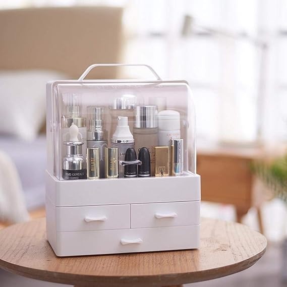 makeup-organizer-modern-cosmetic-white-storage-box-portable-handle-fully-open-waterproof-lid-dust-proof-3-drawers-great-for-bathroom-dresser-counter-top_PD911