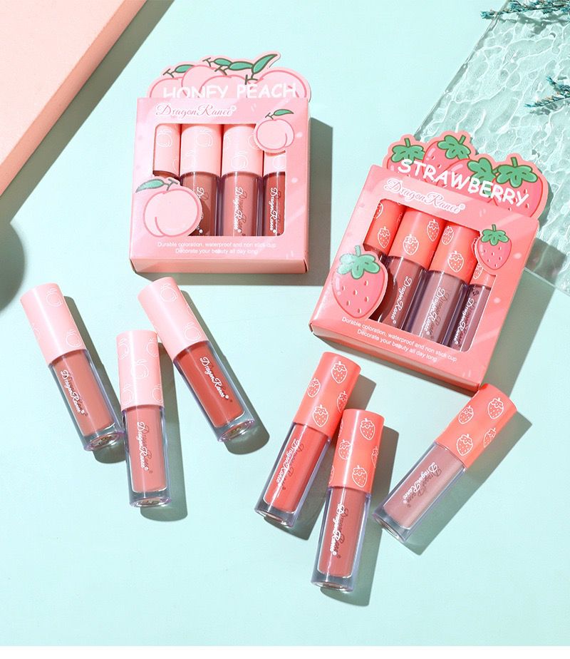 dragon-ranee---3pcs-fruit-velvet-matte-waterproof-lipstick-lipgloss-set-a-strawberry-d6007_PD2517