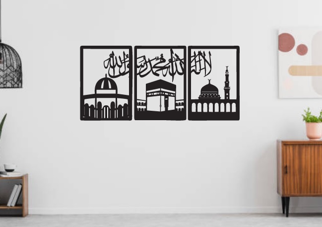 islamic-wooden-wall-art-kalma-3-frames-holy-mosque-black_PD2373