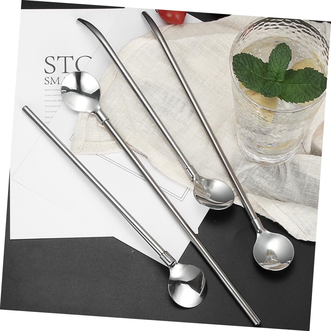 4-pcs-set-stainless-steel-spoon-with-straw-reusable-spoon-cocktail-stirrers-for-drinks-drinking-straw_PD1198