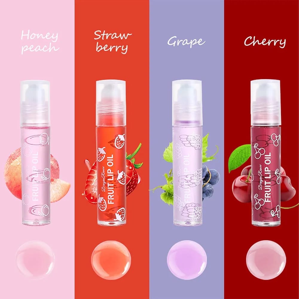 pack-of-4---fruit-lip-oil-non-sticky-set-in-peach-grape-strawberry-cherry-flavor_PD1557