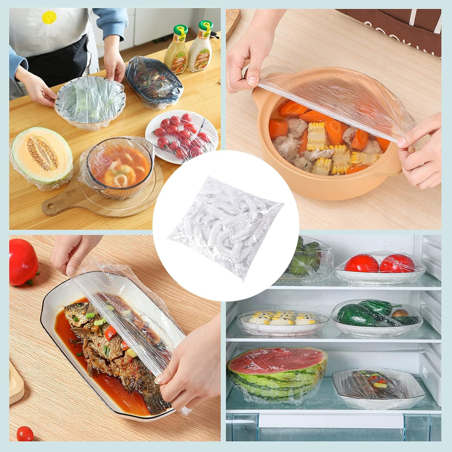 100pcs-disposable-food-cover-kithchen-refrigerator-fruit-food-stretch-leftovers-protection-flim-dustproof-bowls-cups-caps-bag_PD557