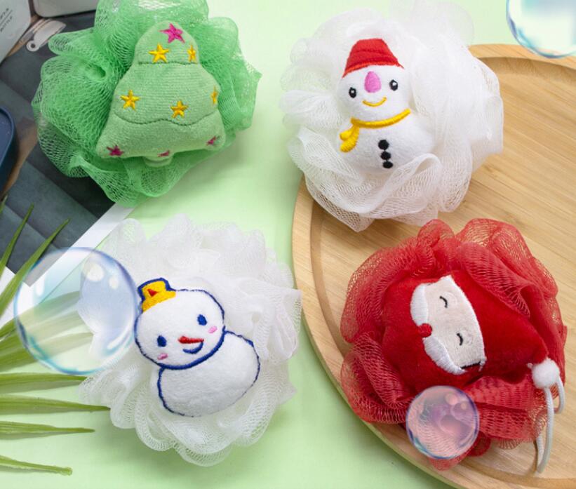 kids-bath-sponge-ball---bath-loofah-mesh-pouf-shower-exfoliator-scrubber-bath-foaming-ball-loofah-with-soft-toy-random-character_PD878