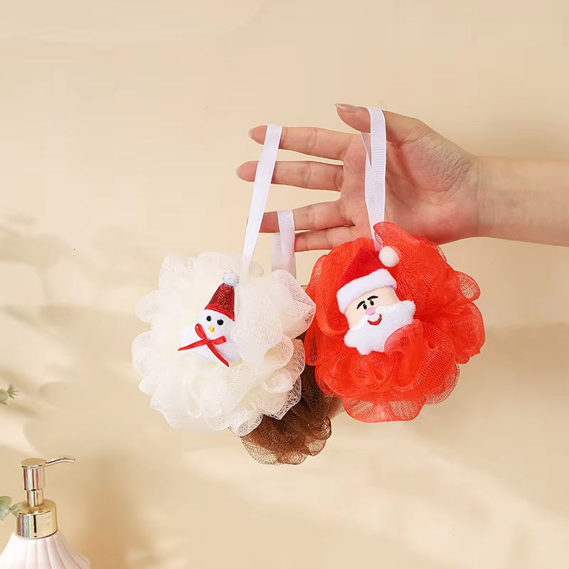 kids-bath-sponge-ball---bath-loofah-mesh-pouf-shower-exfoliator-scrubber-bath-foaming-ball-loofah-with-soft-toy-random-character_PD878