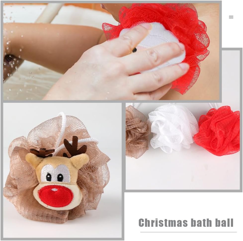 kids-bath-sponge-ball---bath-loofah-mesh-pouf-shower-exfoliator-scrubber-bath-foaming-ball-loofah-with-soft-toy-random-character_PD878