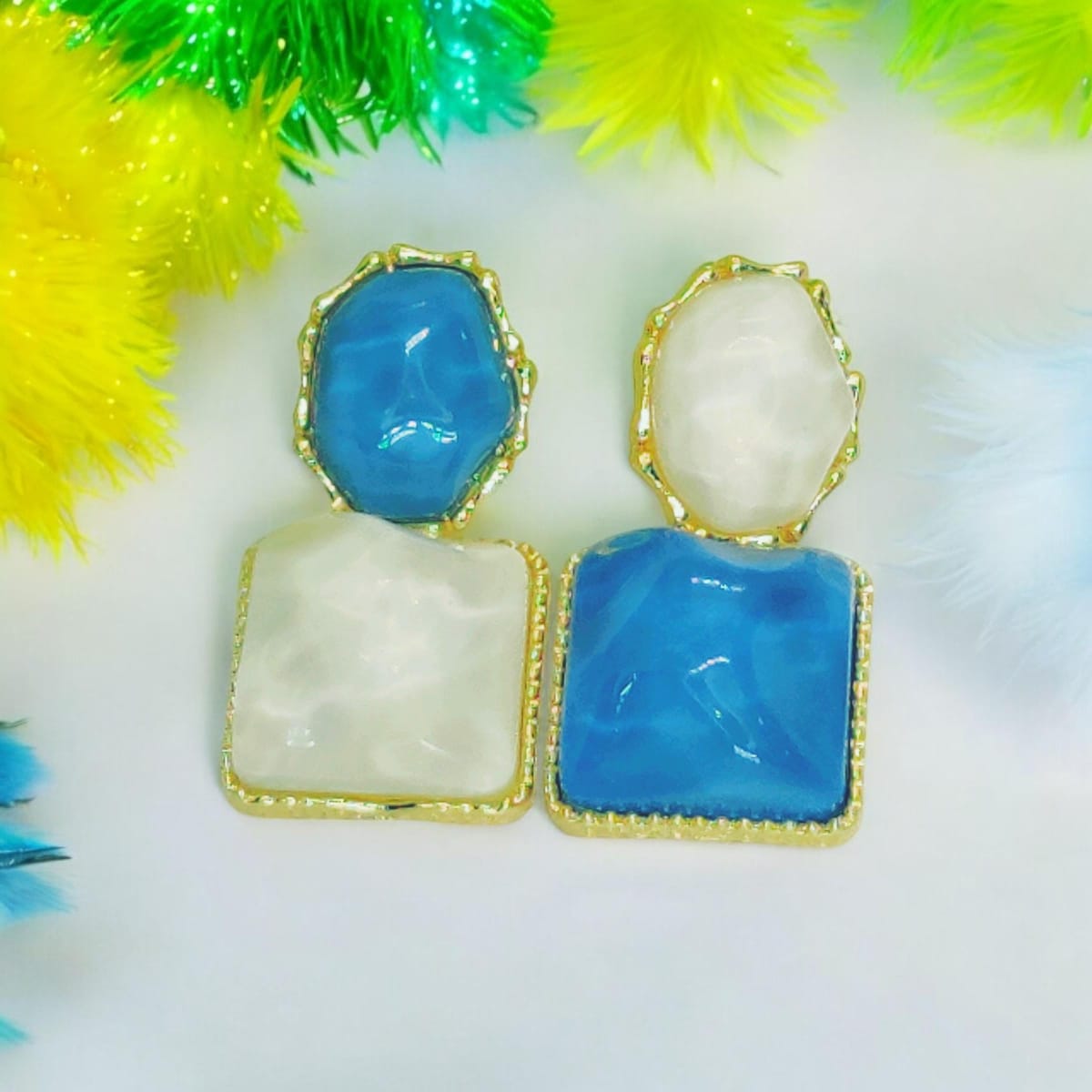 imported-elegant-blue-and-white-resin-statement-earrings-timeless-design-with-a-modern-twist-for-women-jewelry_PD233