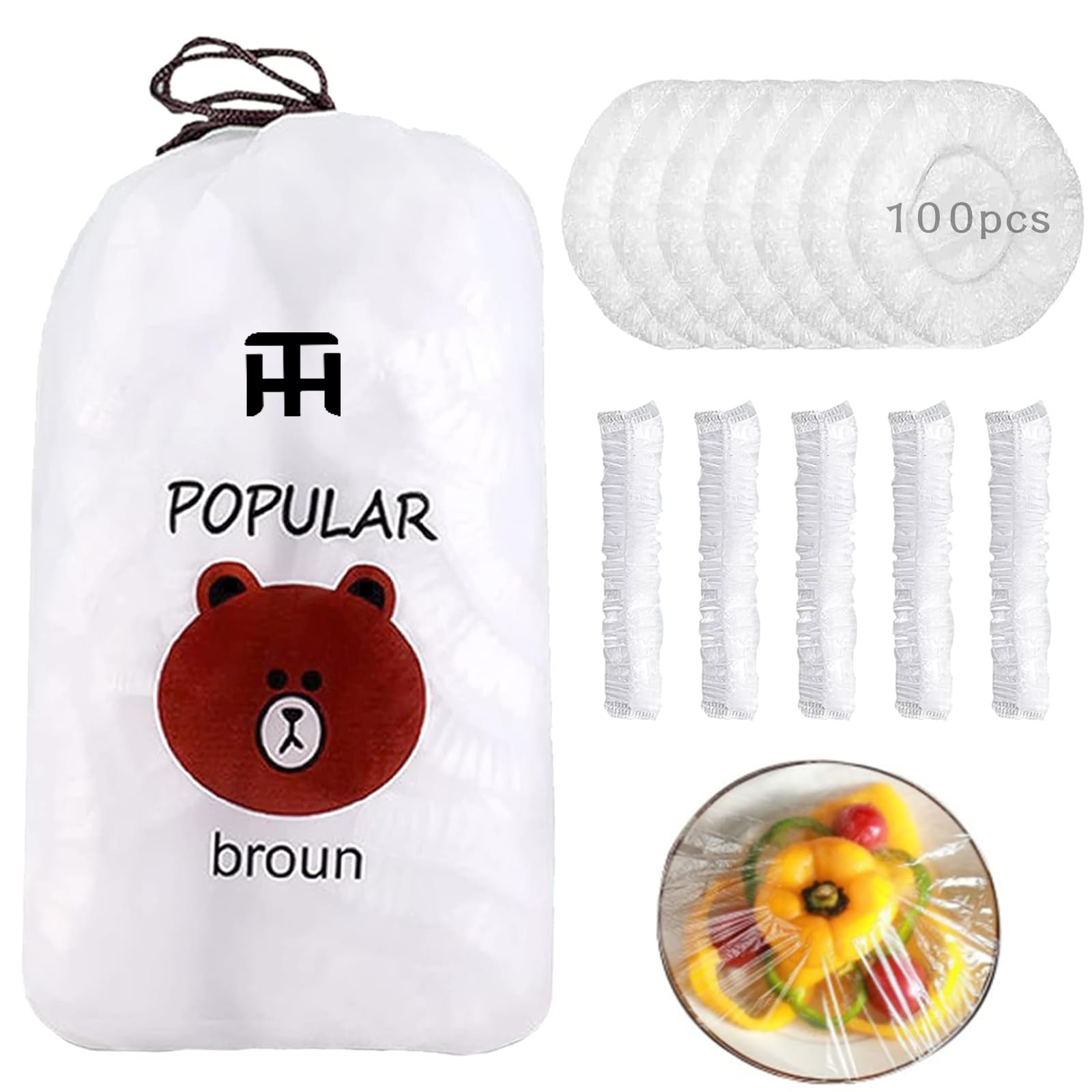 combo-deal-disposable-food-cover-plastic-wrap-100-pcs-2-pcs-dishwashing-rug-reusable-elastic-food-storage-covers-amp-metal-wire-dish-washing-rugs-for-kitchen_PD7949