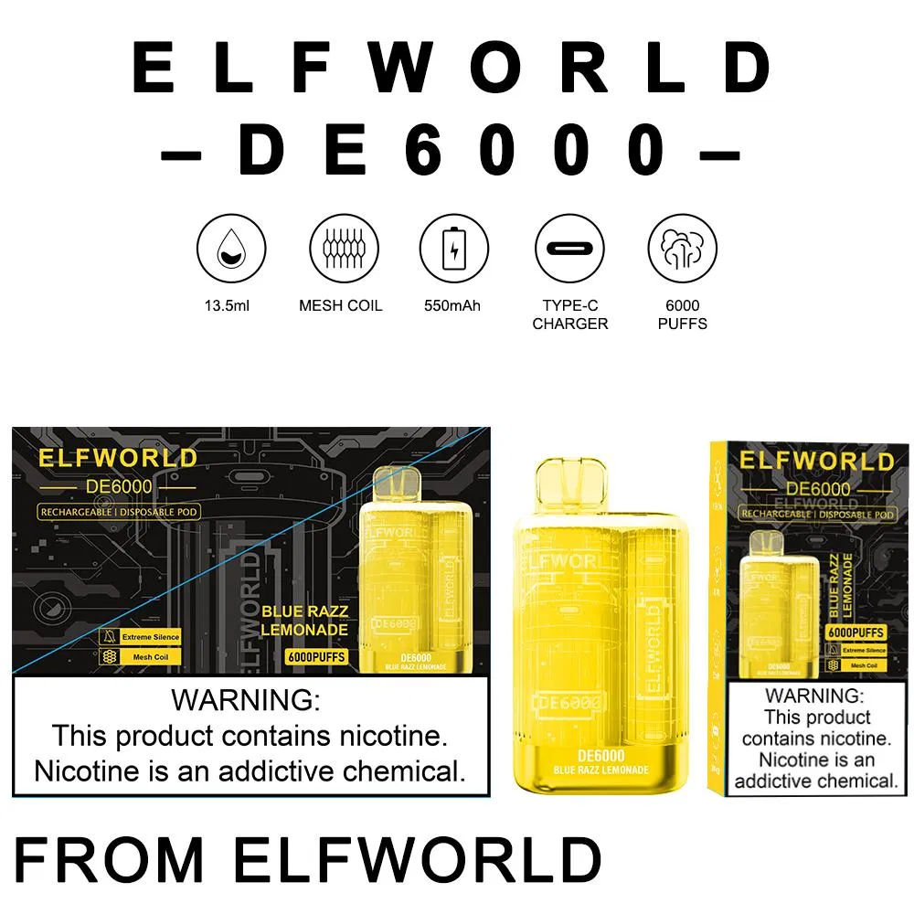 elfworld-de6000-disposable-vape-pod-device-6000-puffs-135ml-e-liquid-5-nicotine-rechargeable-650mah-via-usb-c-disposable-vape-for-smokers-disposable-pod-for-smoking-random-flavor-without-display_PD7992