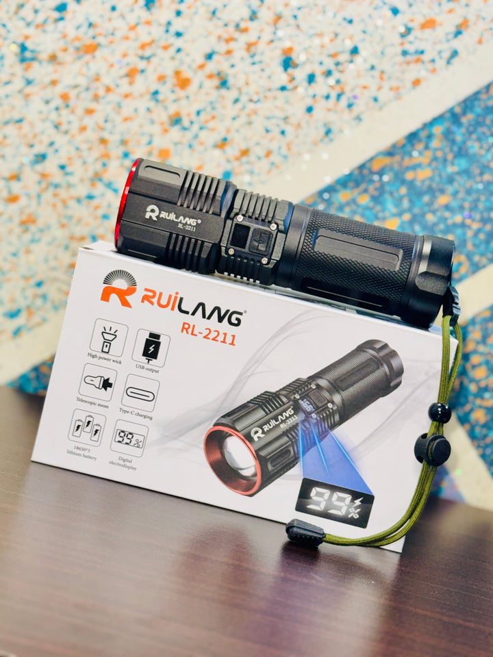 ruilang-rl-2211-model-2km-long-range-torch---flashlight-waterproof-torch-with-power-bank-9800mah-battery_PD7569
