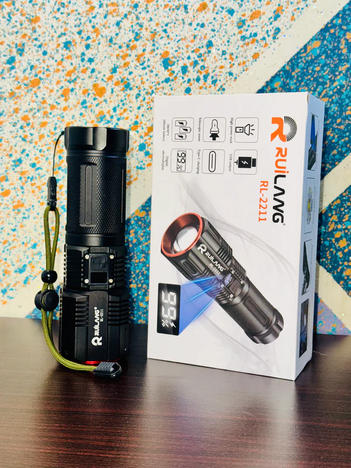 ruilang-rl-2211-model-2km-long-range-torch---flashlight-waterproof-torch-with-power-bank-9800mah-battery_PD7569