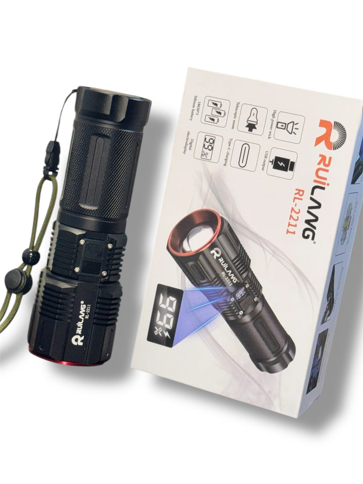 ruilang-rl-2211-model-2km-long-range-torch---flashlight-waterproof-torch-with-power-bank-9800mah-battery_PD7569