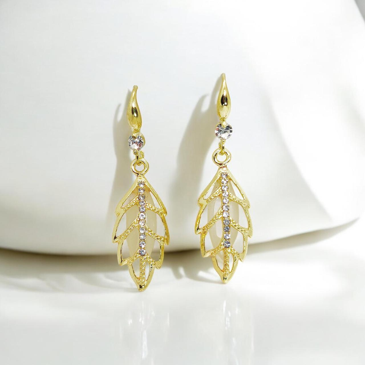 imported-radiant-golden-leaf-earrings-with-crystal-detailing-modern-twist-for-women-jewelry_PD114