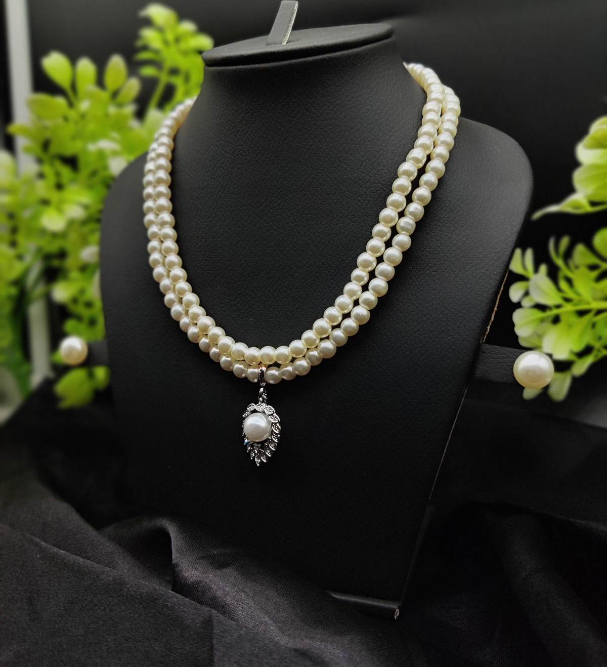 imported-elegant-double-strand-pearl-necklace-with-delicate-pendant-girls-amp-women-fashion_PD7724