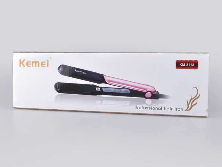 kemei-km---2113-tourmaline-ceramic-coating-styling-tools-fast-heating-flat-iron-professional-electric-hair-straightener-best-quality-straightener_PD8038