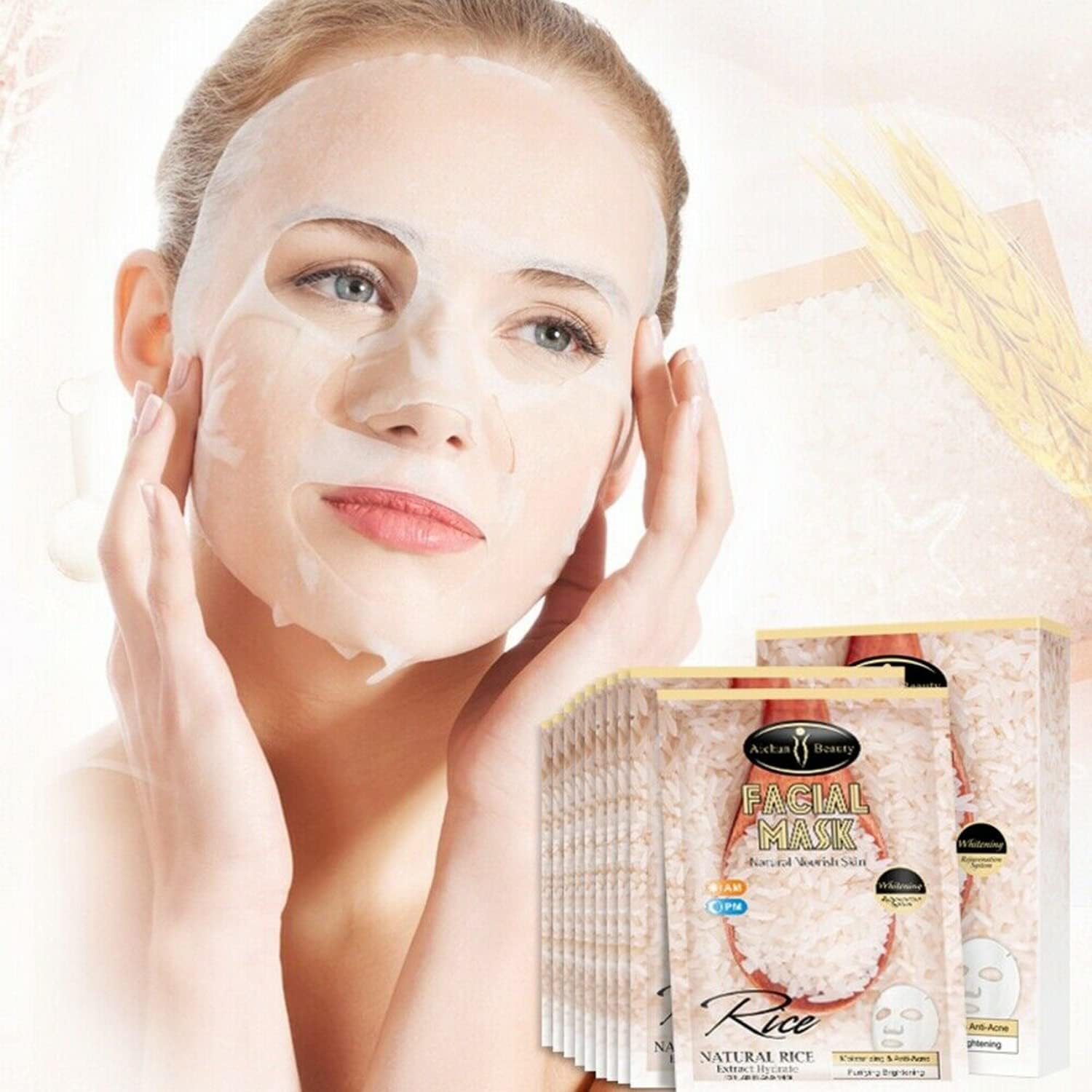 pack-of-10-aichun-beauty-natural-rice-extract-hydrate-facial-mask-moisturizing-anti-acne-purifying-refine-wrinkles-25ml_PD8084